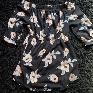 Off the Shoulder Baby Doll Floral Dress Sz Medium